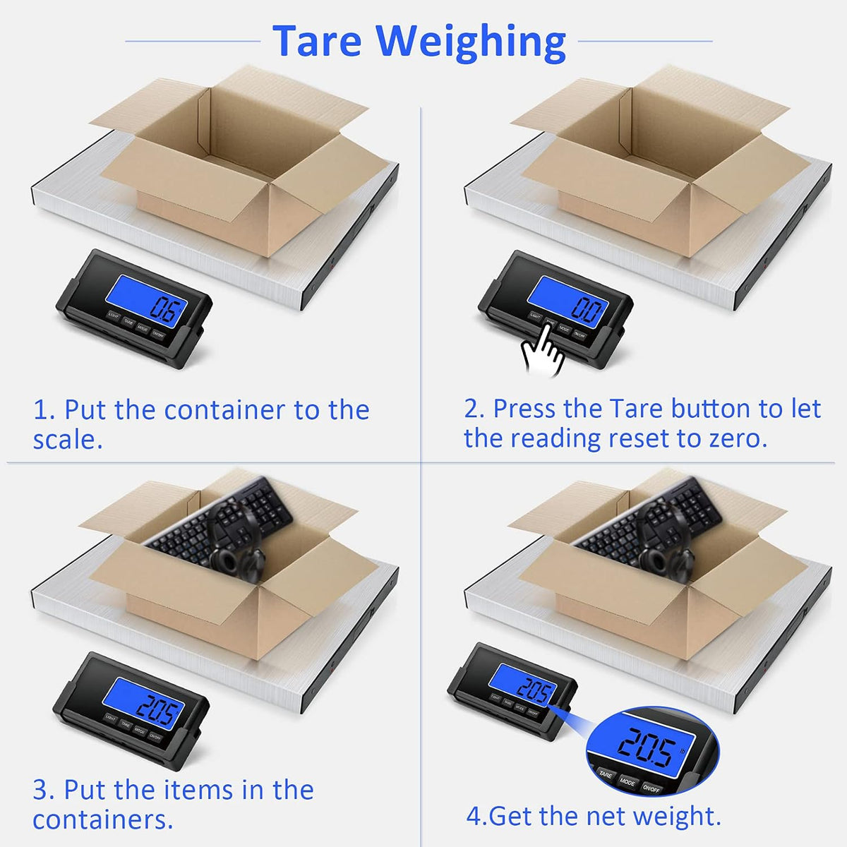 397lb Stainless Steel Digital Shipping Scale Pack of 2 Y60350