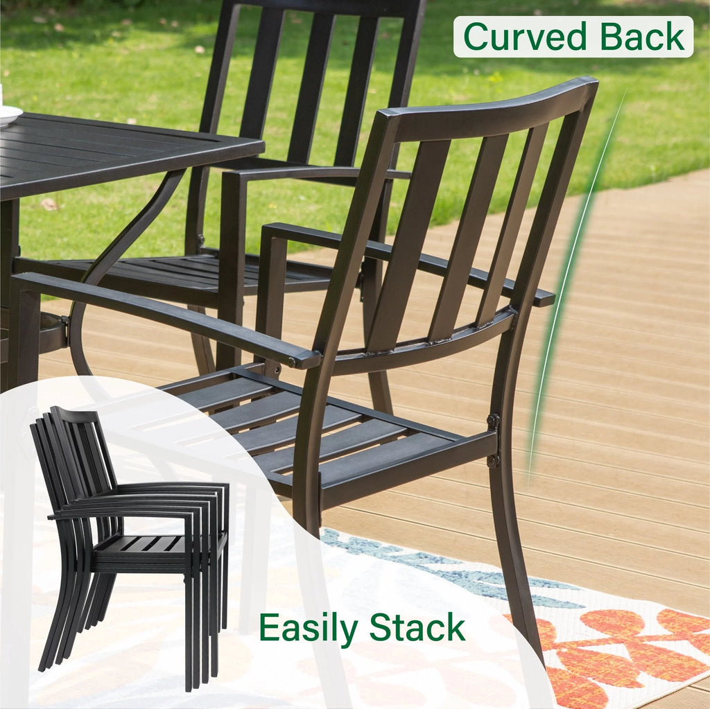 7 Piece Outdoor Patio Dining Set Metal Table and Chairs G250743