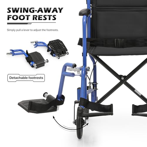 Lightweight 16 Inch Seat Wheelchair with Locking Hand Brakes H25318