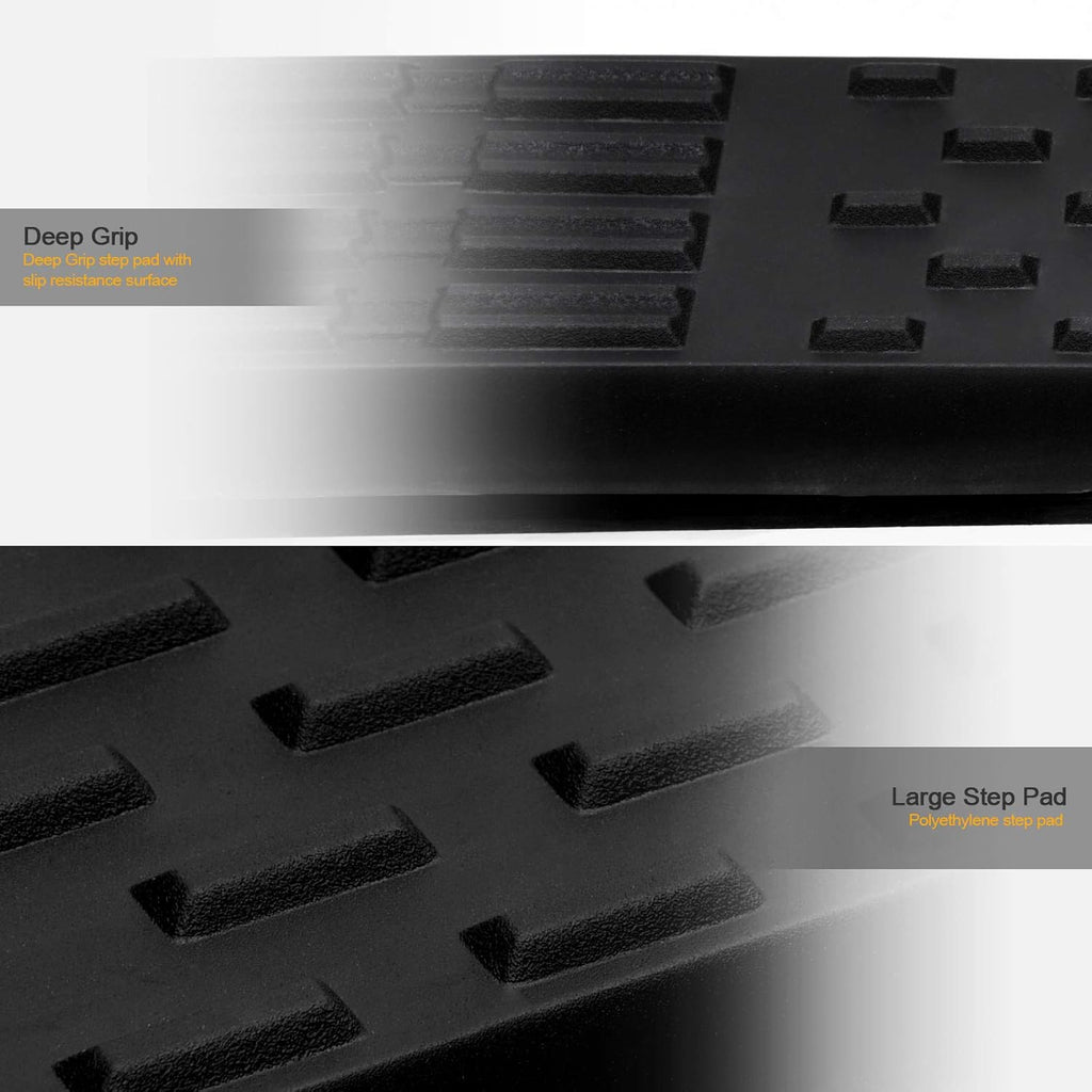 5 Oval Side Step Nerf Bars Matte Black F742217