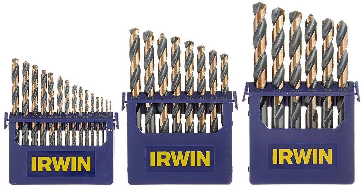 Black and Gold High-Speed Metal Drill Bit Set with Case J339