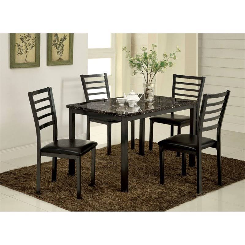 5-Piece Dining Set in Black U7388