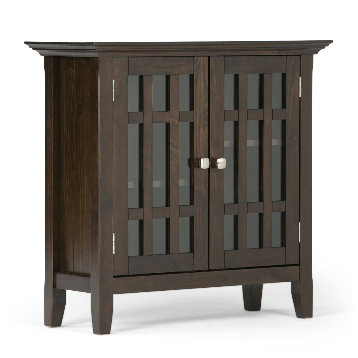 White Solid Wood Storage Media Cabinet L380105