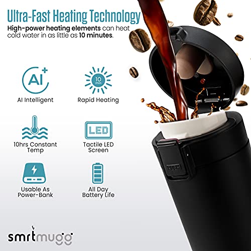Black 10 oz. Heated Travel Mug U90187