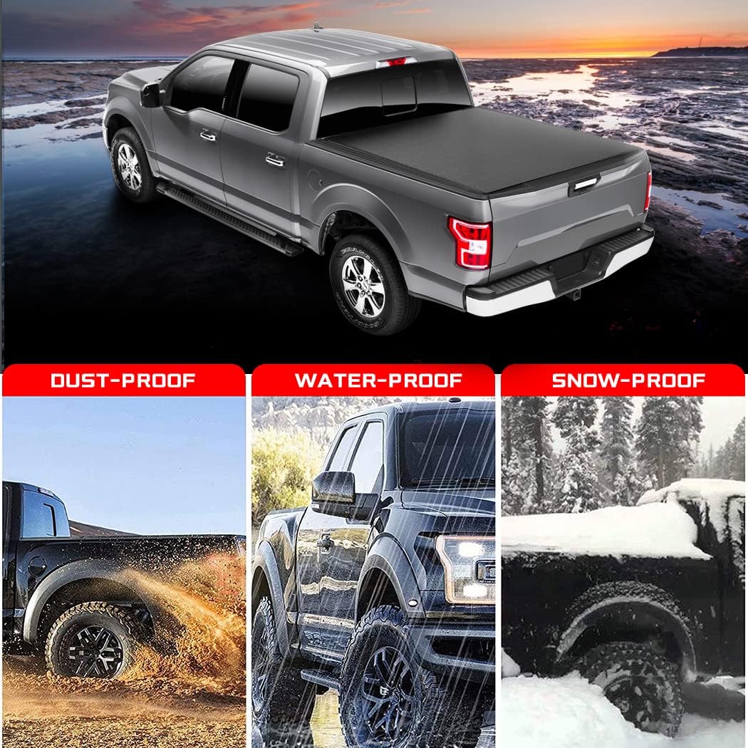 Soft Folding Truck Bed Tonneau Cover for Chevy Colorado/GMC Canyon 2015-2021 Fleetside 5FT Bed E755793