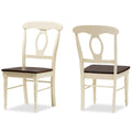 French Country Cherry Brown Wood Dining Chair (Set of 2) M621