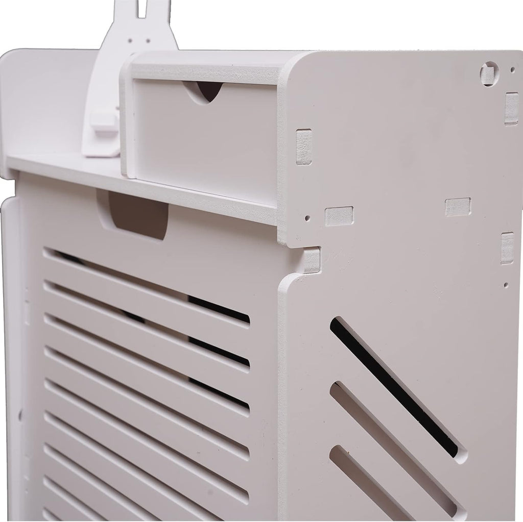 White 2 Tier Narrow Shoe Cabinet P786
