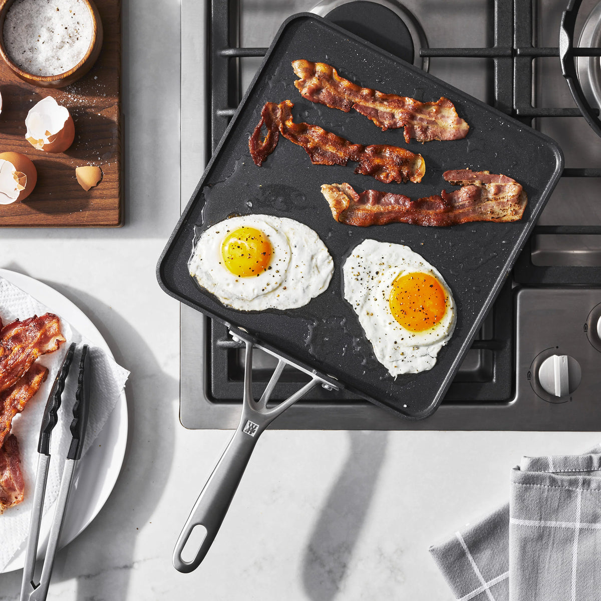 11 Aluminum Hard Anodized Non-Stick Square Griddle Pan U81681