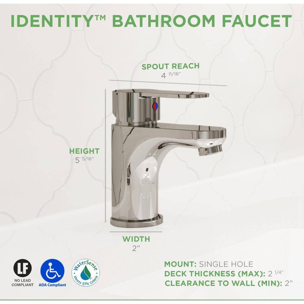 4 in. Centerset 2-Handle Bathroom Faucet in Satin Nickel I180