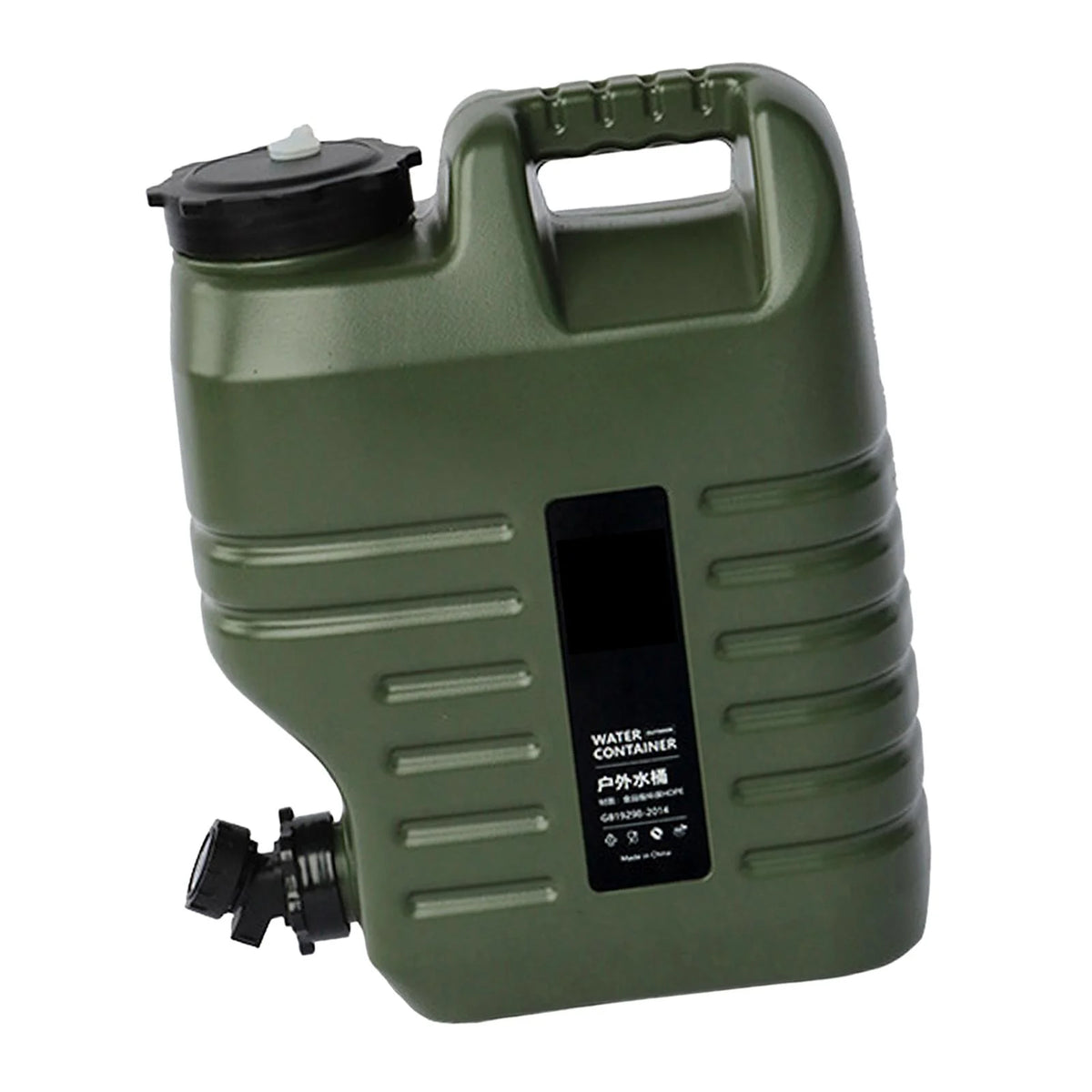 Green 18L Camping Water Storage Jug with Spigot W61924