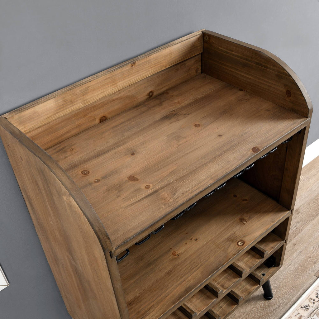 Brown Wood Bar Cabinet M2292