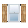 Rough Sawn Western Red Cedar Board-n-Batten Shutters with Z-Bar H20565