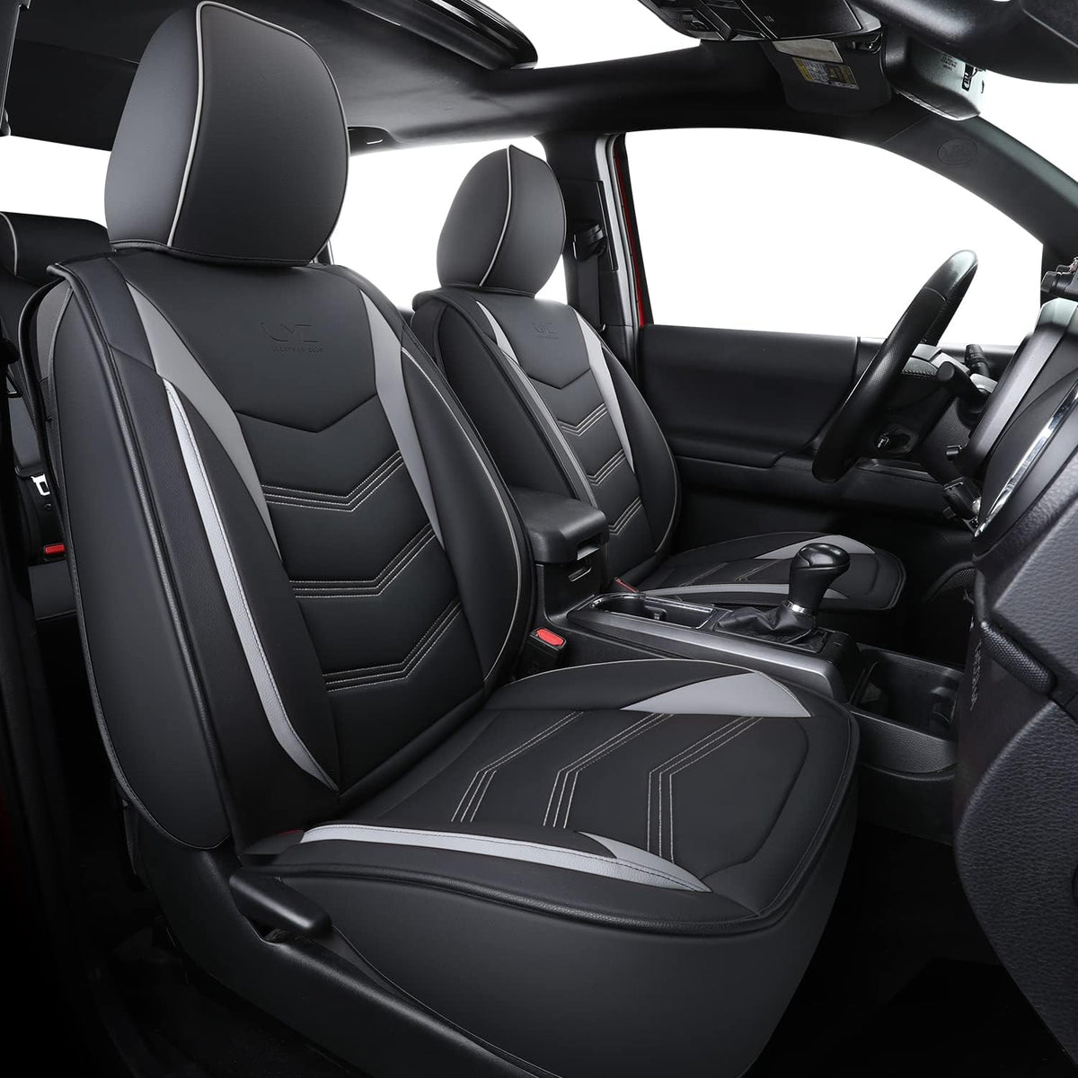 Black Waterproof Faux Leather Full Set Seat Covers P427660