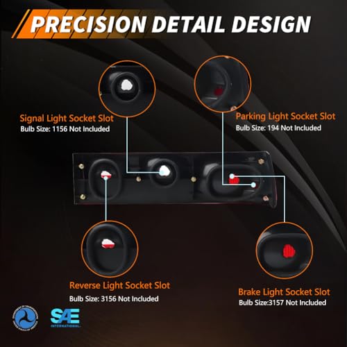 Smoked Lens Tail Light with Housing K207