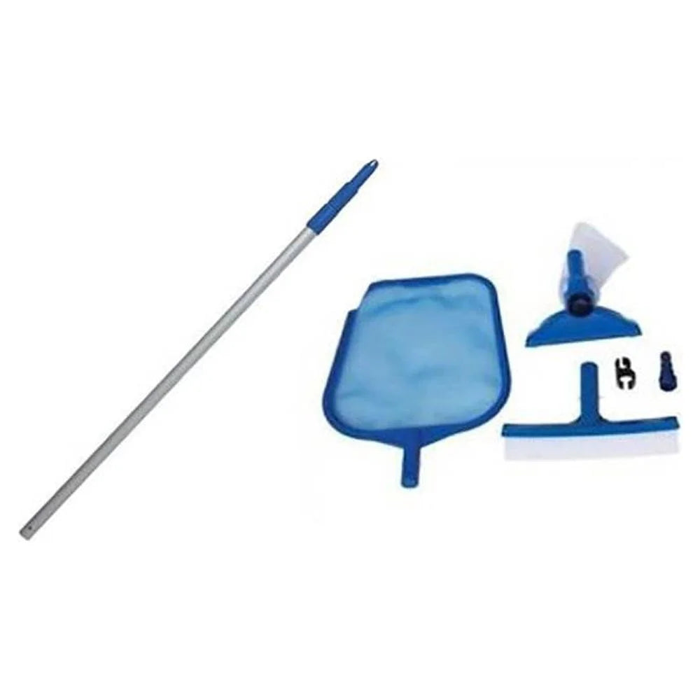 Round Swimming Pool Kit with Vacuum Skimmer, Pole, and Cover Tarp N425
