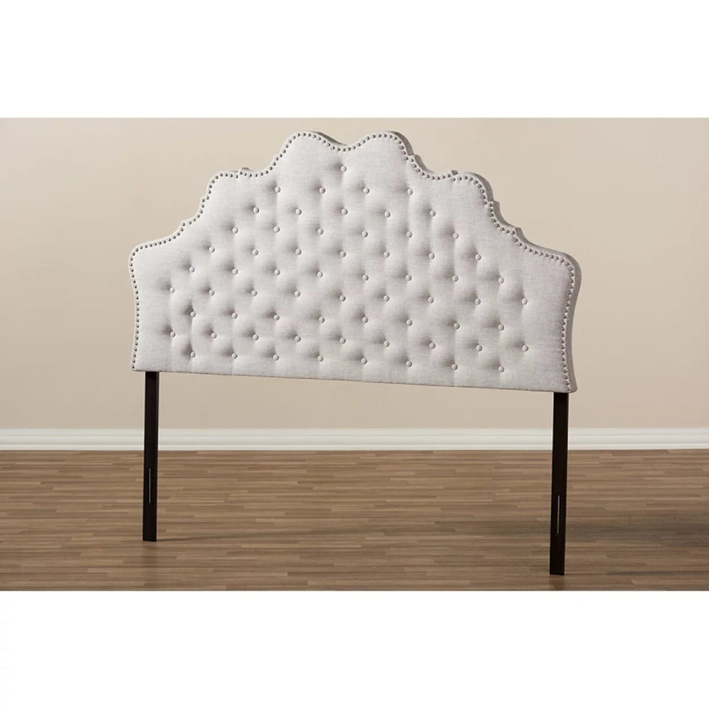 Greyish Beige Fabric Full Size Headboard U972