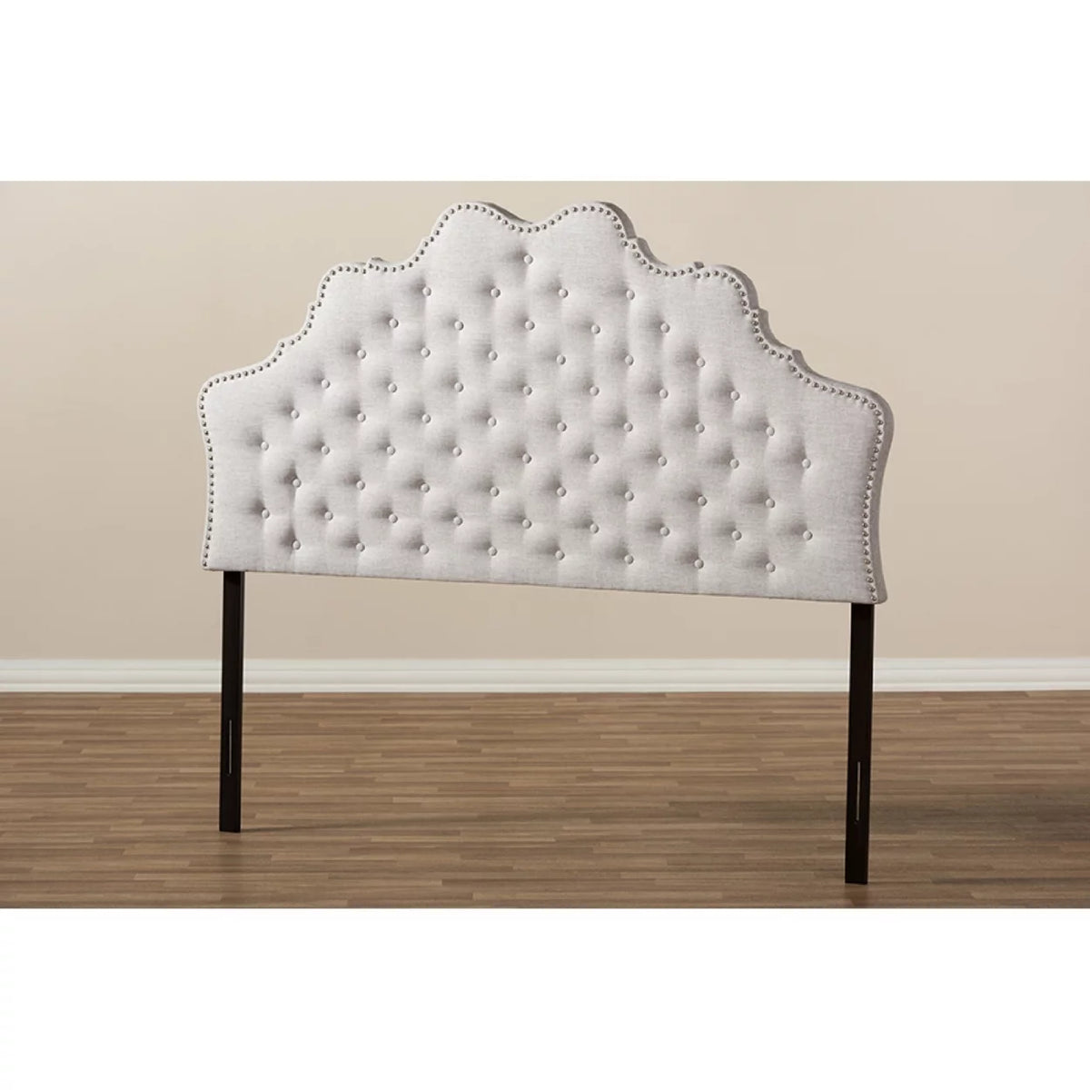 Greyish Beige Fabric Full Size Headboard U972