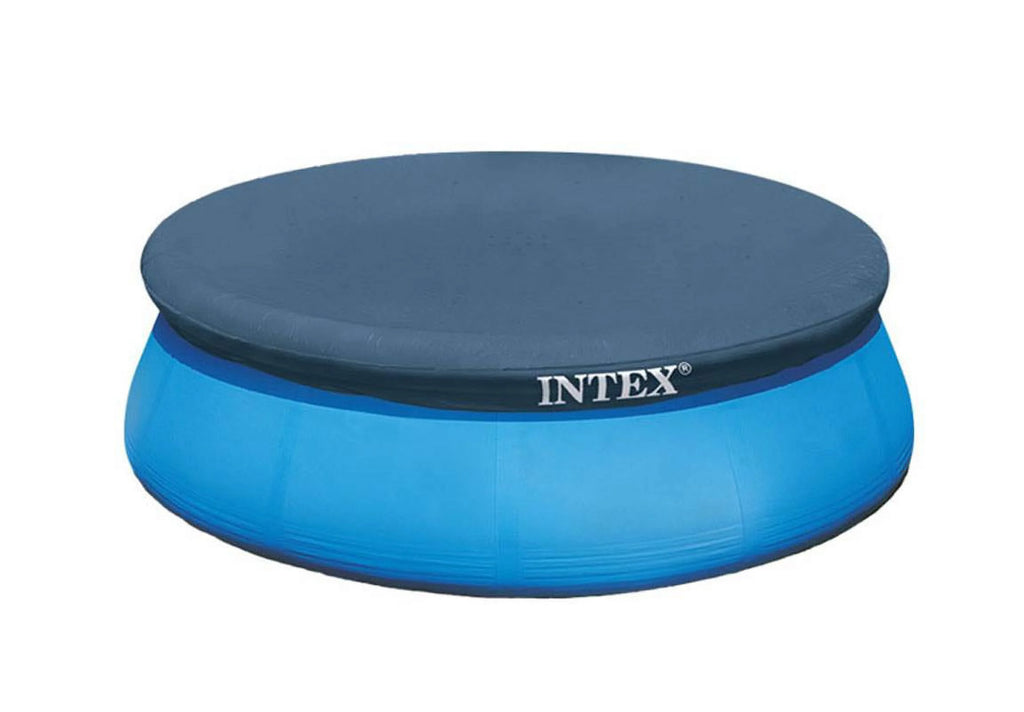 Round Swimming Pool Kit with Vacuum Skimmer, Pole, and Cover Tarp N425