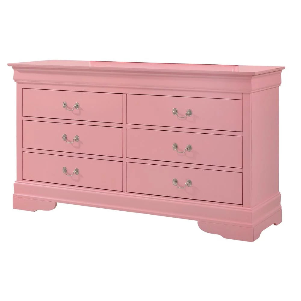 Pink 6 Drawer Double Dresser U710807