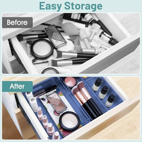 25 PCS Clear Plastic Drawer Organizer Set, 4 Sizes E225568