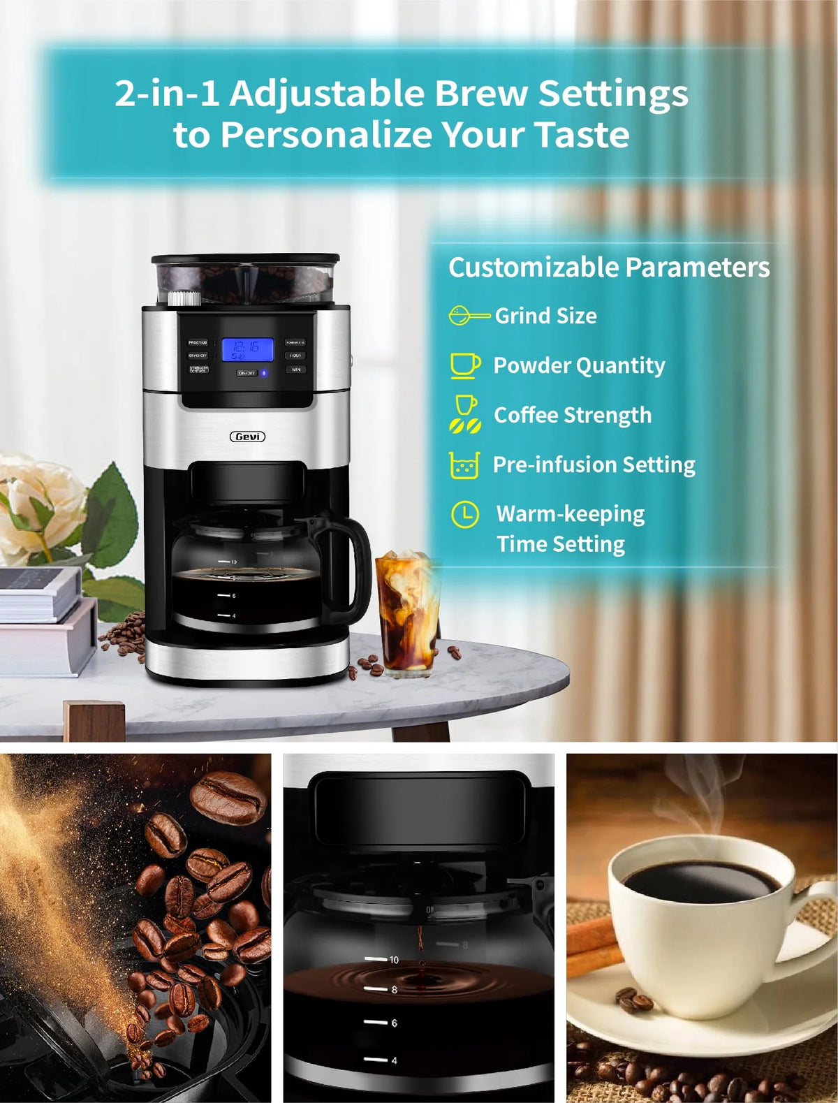 10-Cup Programmable Grind and Brew Coffee Maker D9409