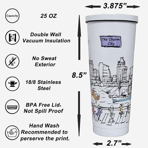 25 Oz Vacuum Insulated Stainless Steel Tumbler with Lids & Straw K5374