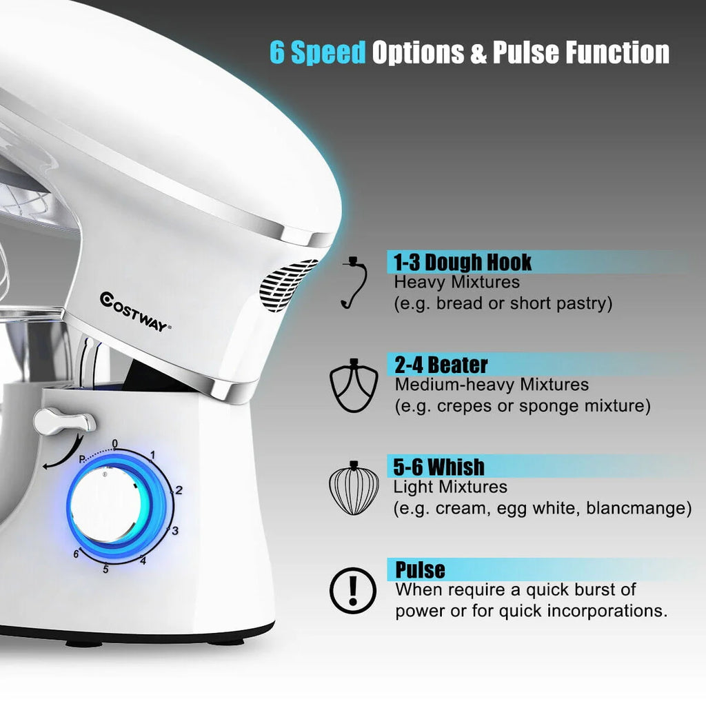 Tilt-Head Stand Mixer 7.5 Qt 6 Speed 660W Red D63685