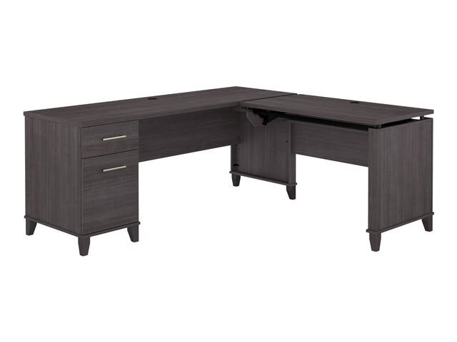 72W Storm Gray Sit to Stand L Shaped Desk Y962083