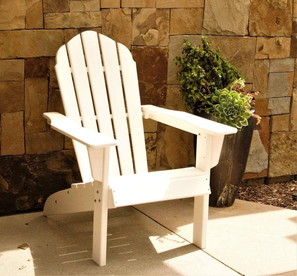 Resin Teak Red Plastic HDPE Poly Lumber Adirondack Chair Z654077