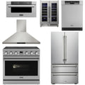 36 Electric Range, Range Hood, Refrigerator, Dishwasher, Microwave and Wine Cooler X855297