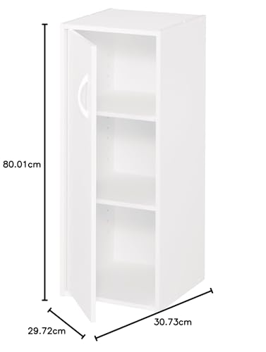 White Stackable 1-Door Organizer B283135