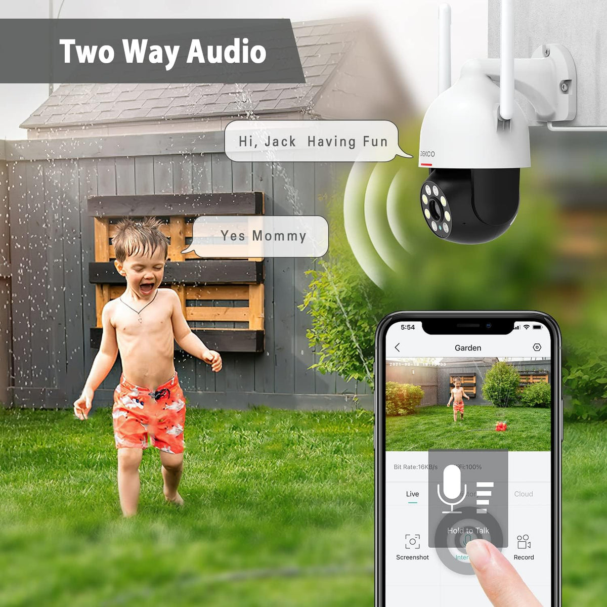 1080P Dome Security Camera with Motion Detection and Siren U908