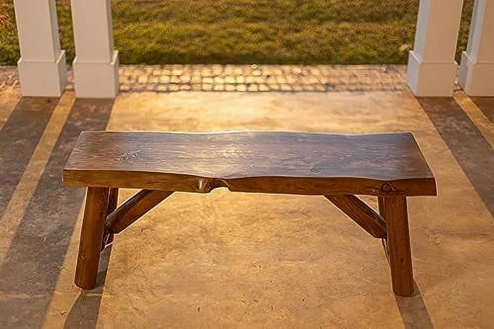 Rustic Pine & Cedar Wood Bench I69600