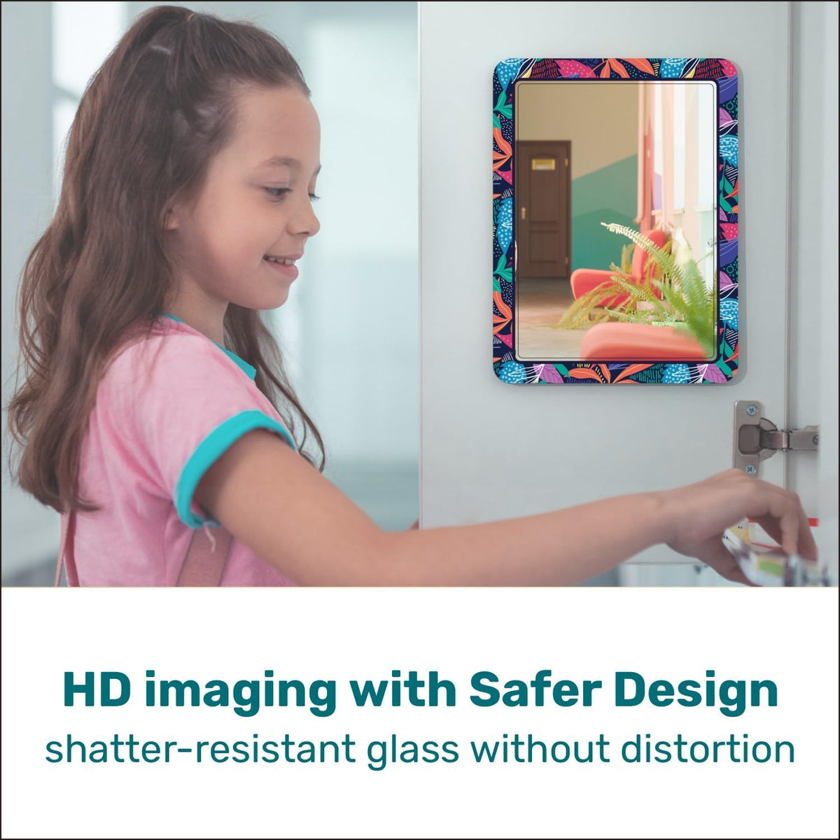 Magnetic Mirrors for Locker, 5 inch x 7 inch, 2 Pack T721