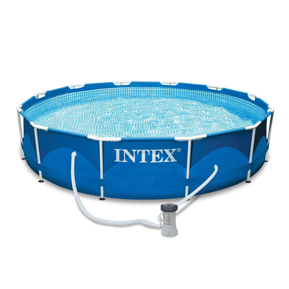 12ft x 30in Metal Frame Round Swimming Pool Set O13834