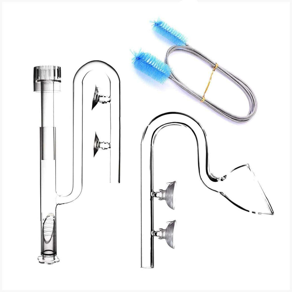 Glass Lily Pipe Set with Skimmer Inflow and Outflow D651