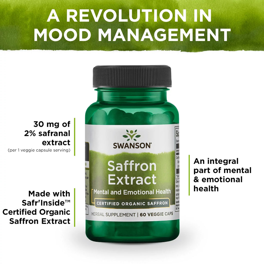 60 Veggie Capsules Saffron Extract Herbal Supplement Z653696