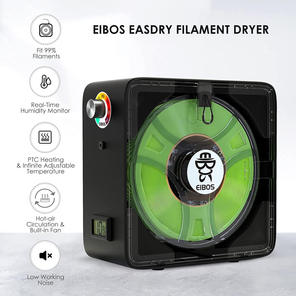 3D Printer Filament Dryer with Fan, Adjustable Temperature, Humidity Control & Spool Holder B843
