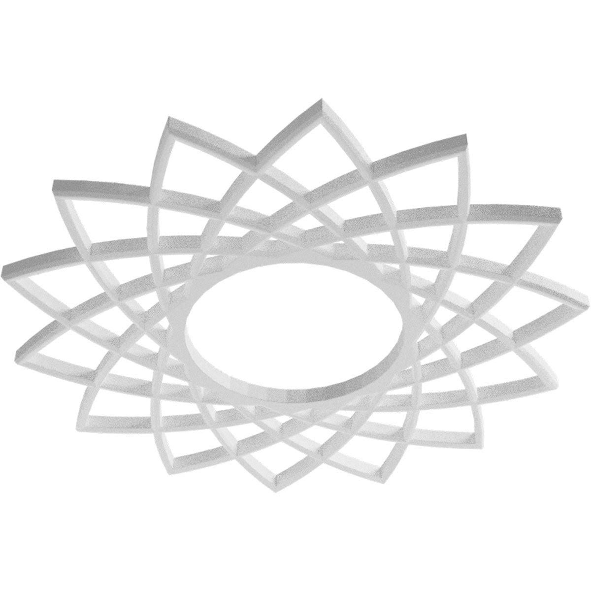 40x22OD x 15 3/8x22ID x 1x22P PVC Pierced Ceiling Medallion F83922