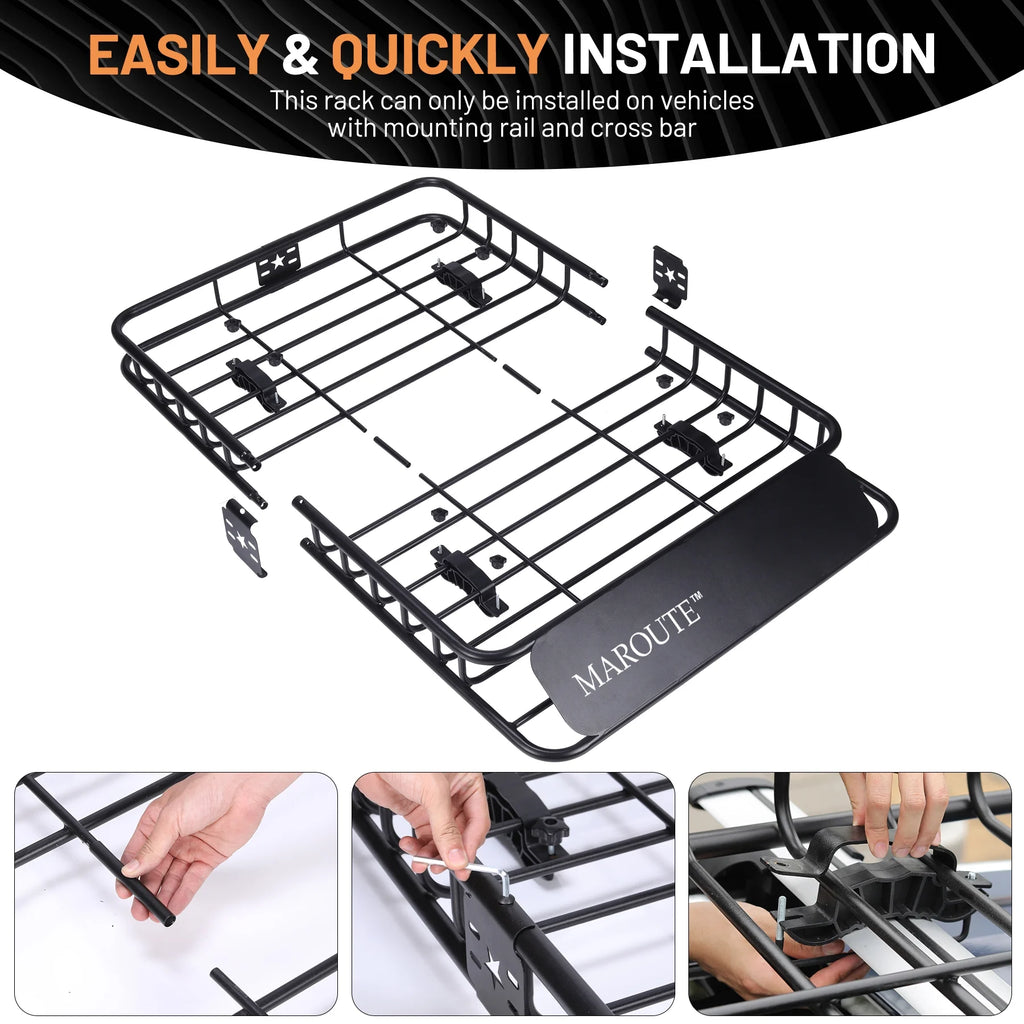 Roof Rack Carrier Basket Universal 51" X 36" X 5" Rooftop Cargo Carrier Basket D7934