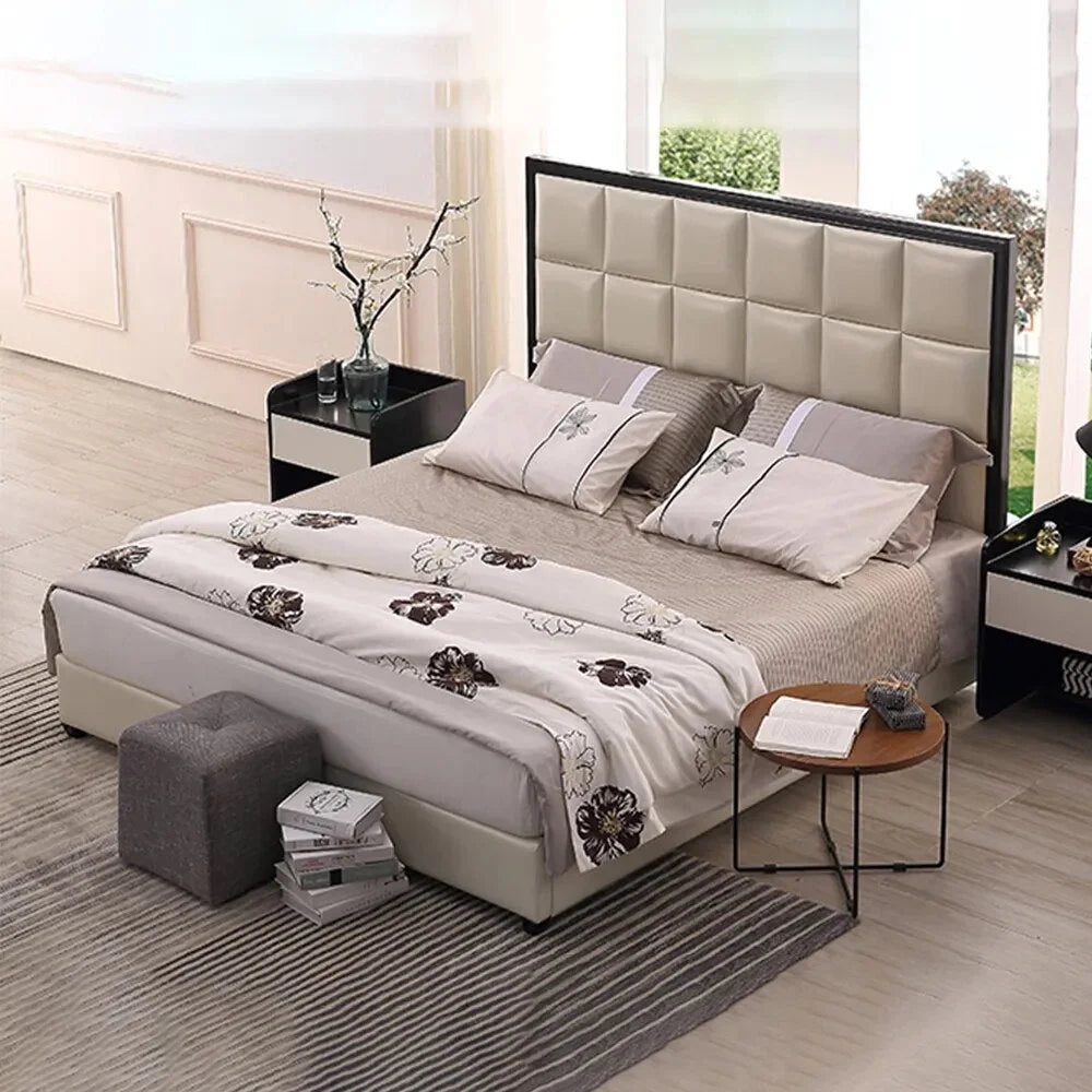 Genuine Leather Queen Size Bed Frame G589
