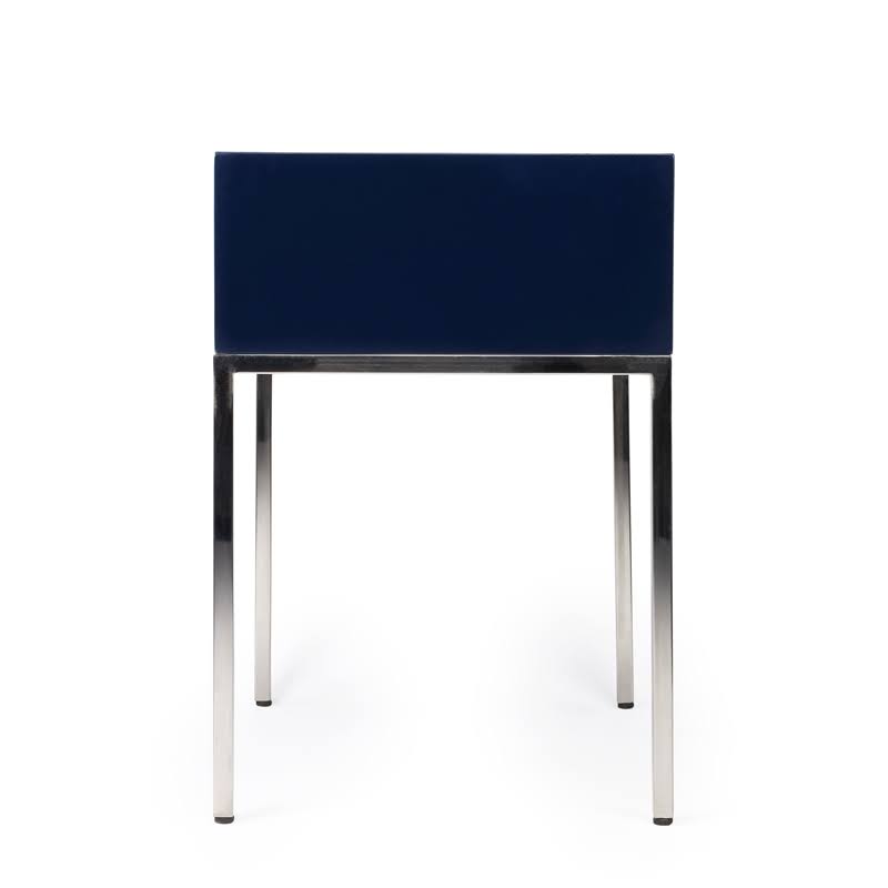 Blue & Silver End Table K887