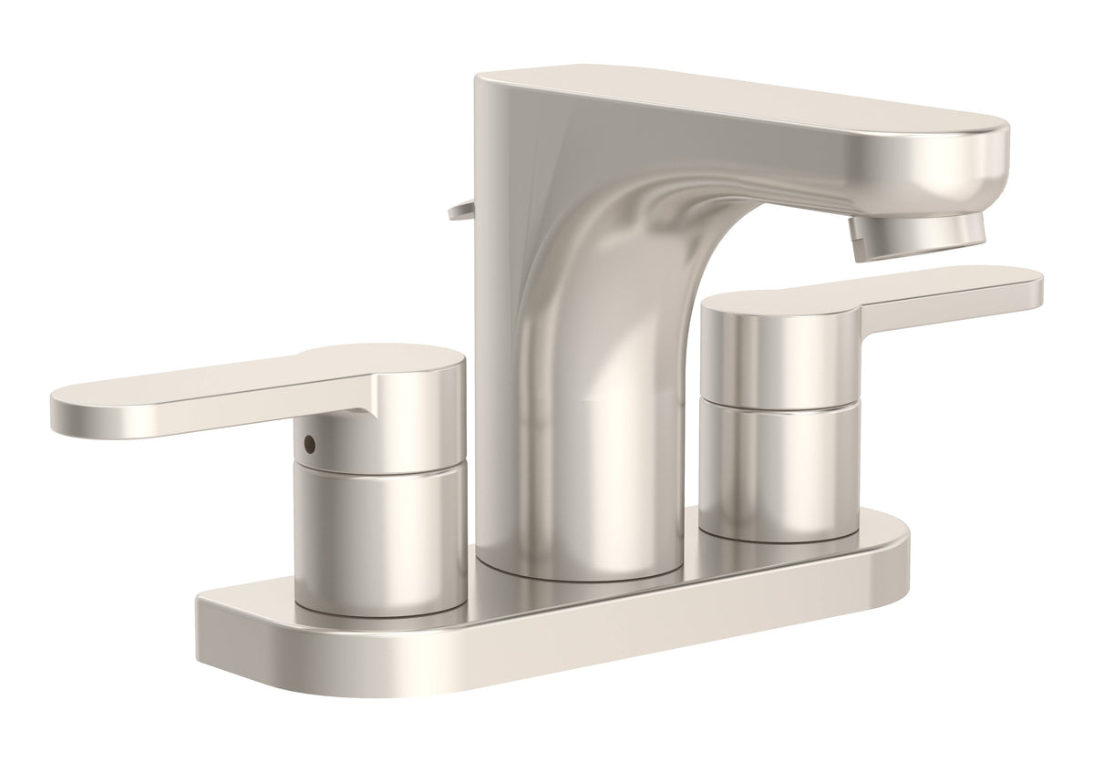 4 in. Centerset 2-Handle Bathroom Faucet in Satin Nickel I180