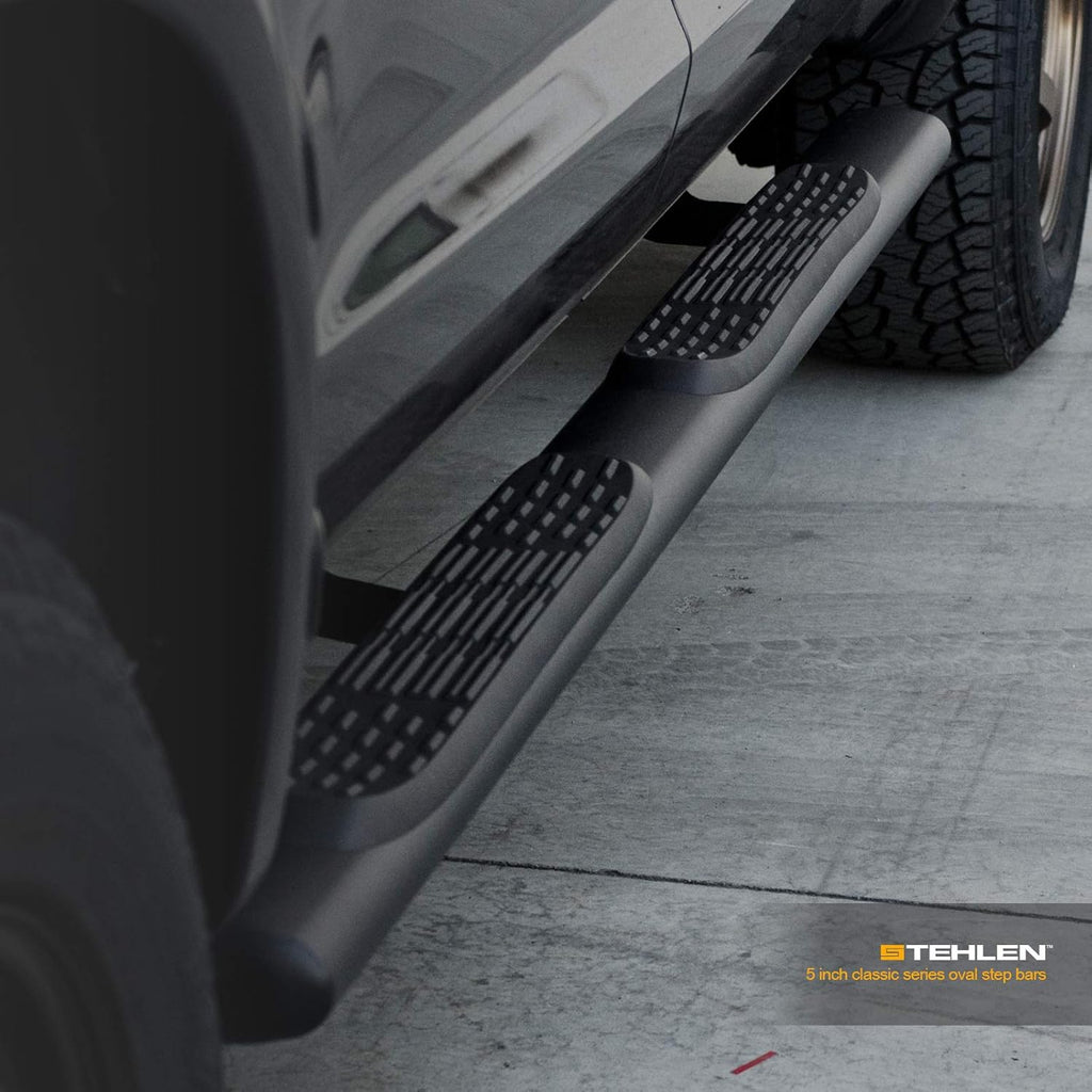 5 Oval Side Step Nerf Bars Matte Black F742217
