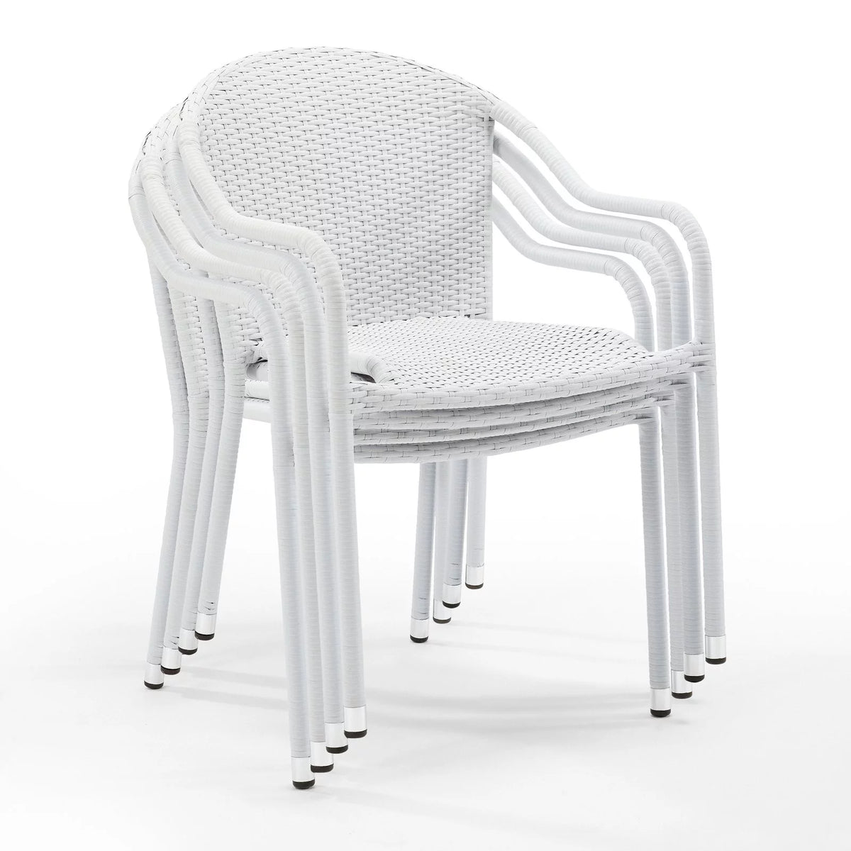 4-Piece Stackable Wicker Outdoor Chair Set D820