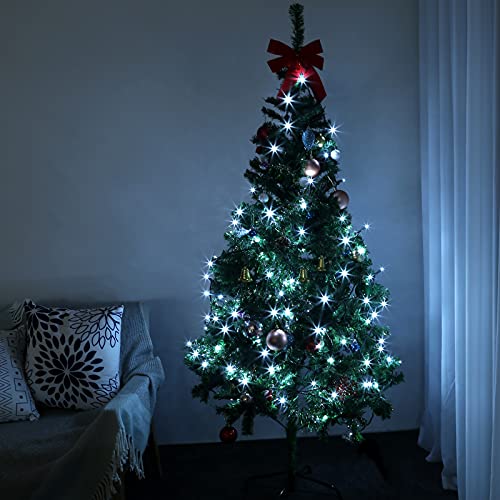 25ft 50 Counts Cool White LED Christmas Lights Outdoor Waterproof Green Wire N67580
