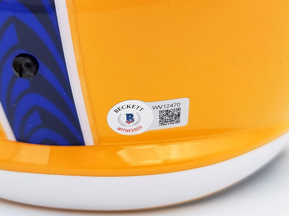 Autographed Gold Full Size Speed Helmet O33212