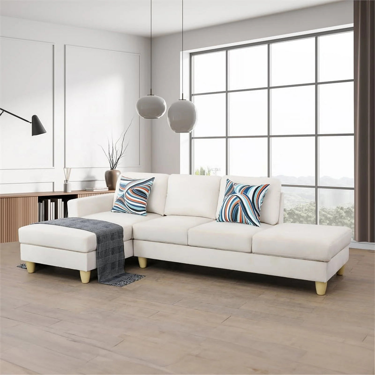 Cream White Sectional Sofa R706403