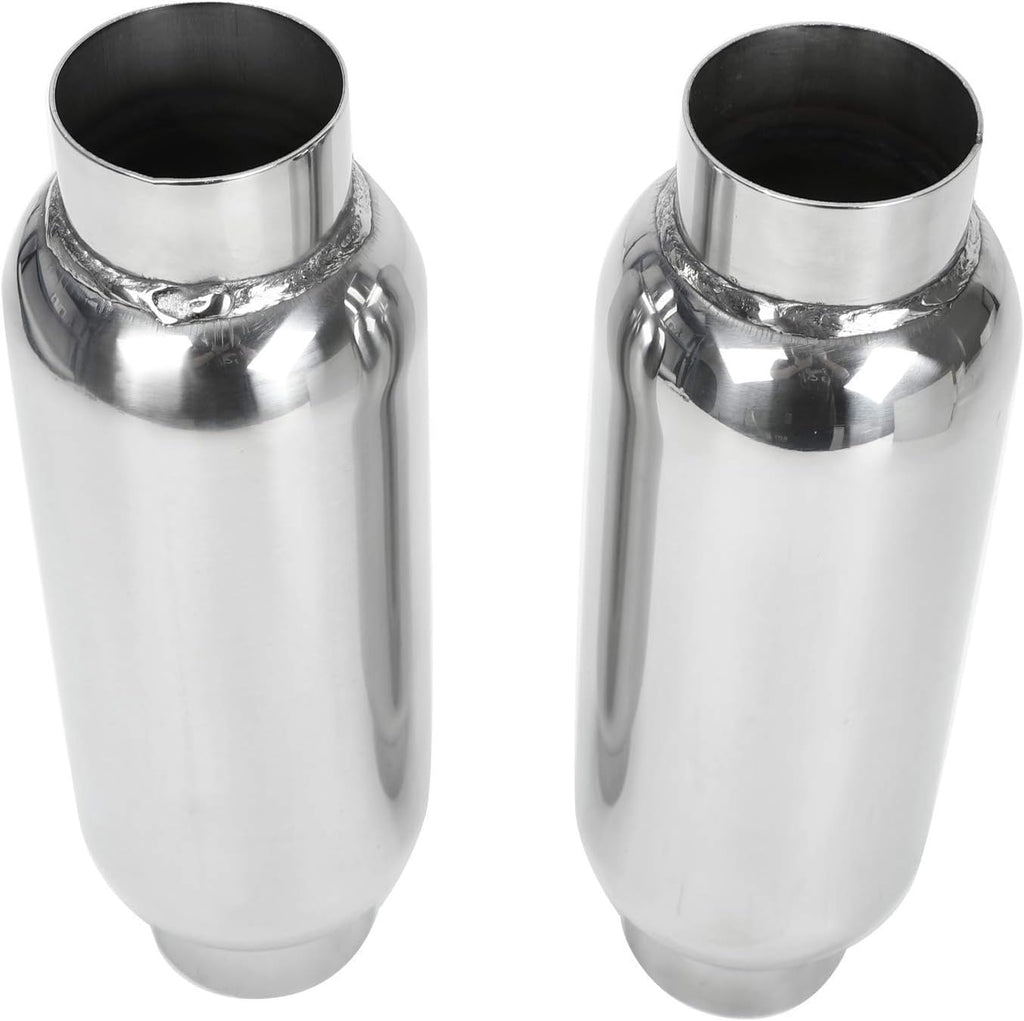2.5 Inch Stainless Steel Weld-on Exhaust Muffler Pack of 2 Z999