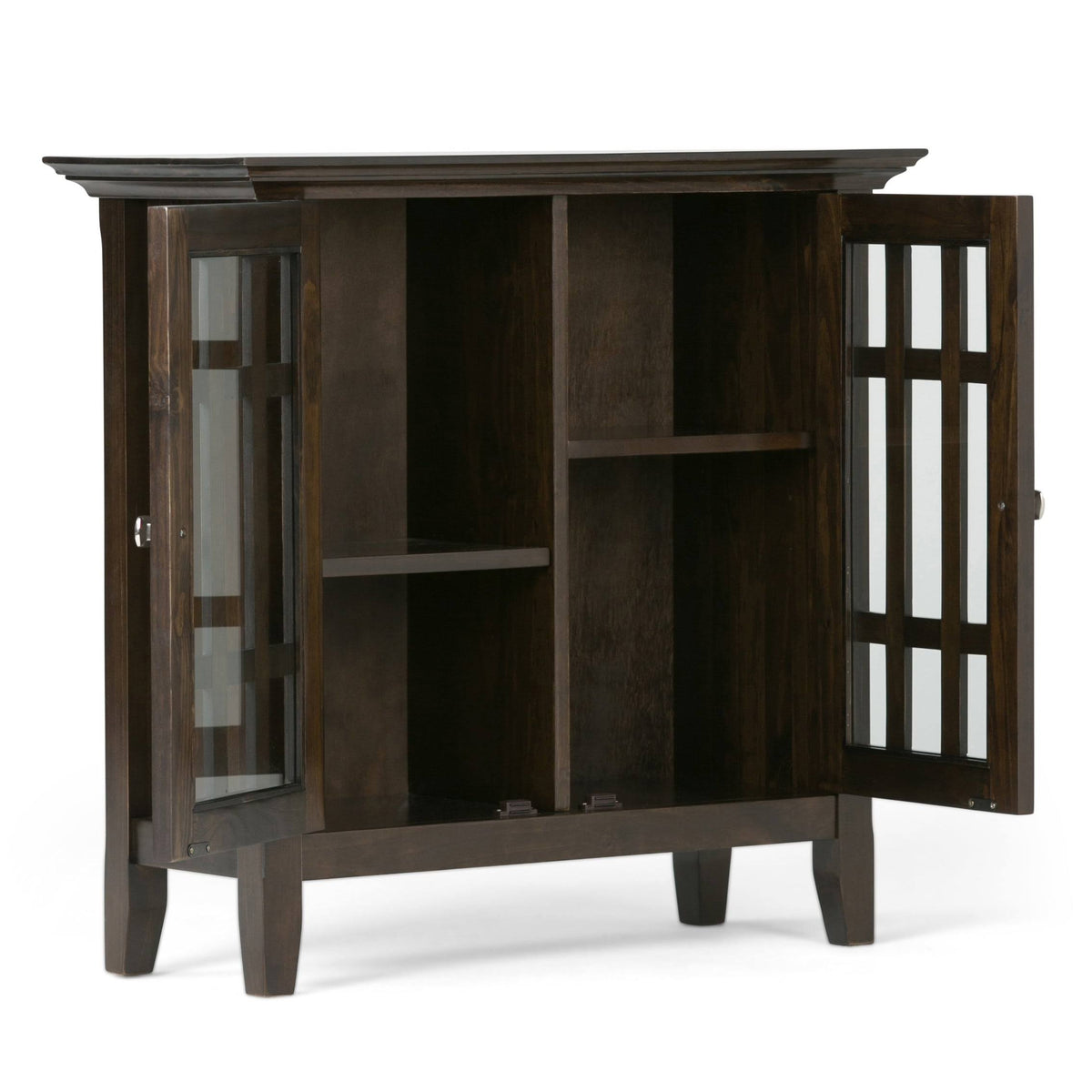 White Solid Wood Storage Media Cabinet L380105